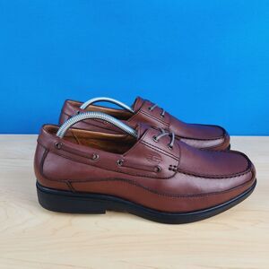 Gravity Defyer by AIW Mens 11 US Shoes Brown Leather Pig skin comfort boat Shoes